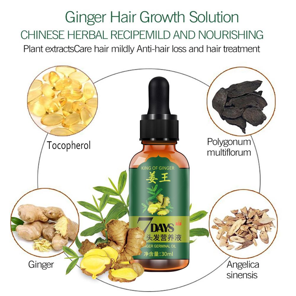 Aichun Beauty 7 Days Ginger Hair Growth Essence Oil Serum For Damaged Hair Treatment