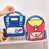 Multipurpose Cute School Bag Shape Zip Lock Seal Packaging Bag 4Pcs Pack