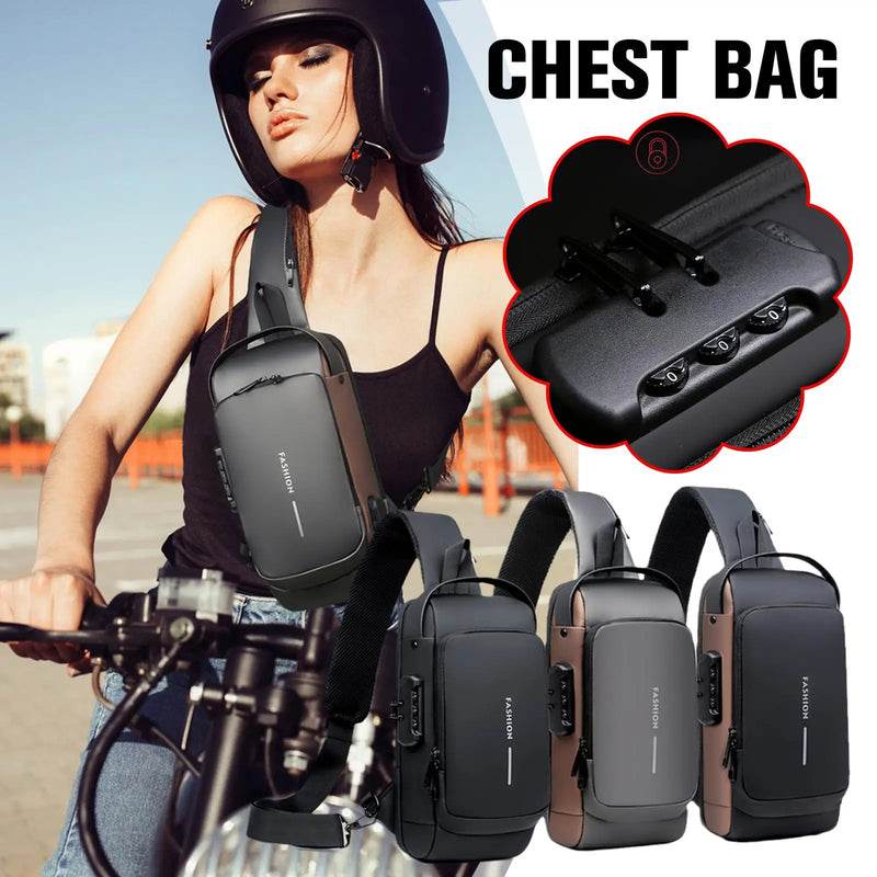 Multifunction Anti-theft USB Charging Crossbody Shoulder Bag Sling Chest Bag Pack