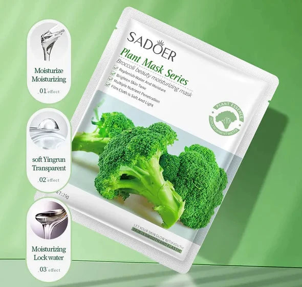 SADOER Broccoli Beauty Moisturizing Face Sheet Mask
