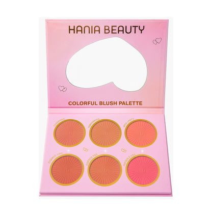 Hania Beauty 6 Color Blushon Kit