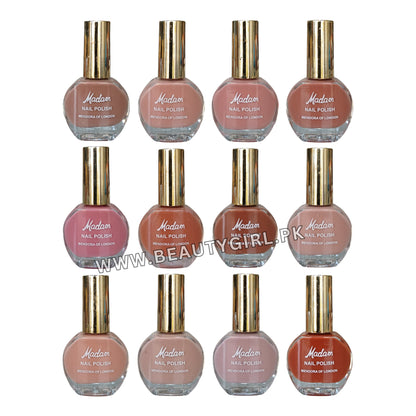 Madam Nude Shades High Coverage Nail Polish Pack of 12