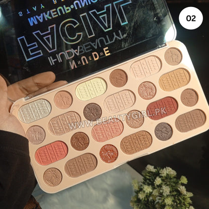 High Quality Nude Shades Super Pigmented 24 Color Eye Shadow Palette