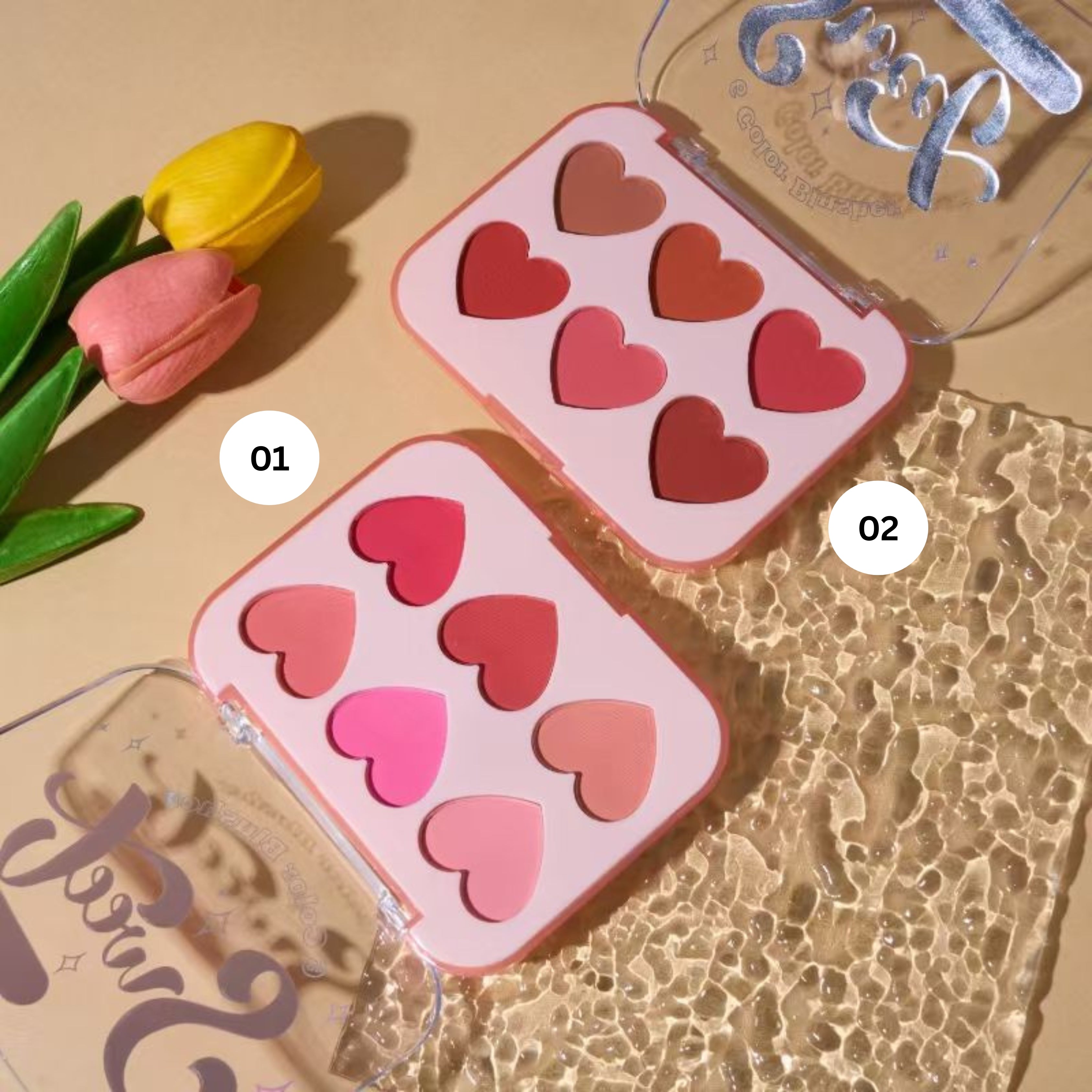 Hudamoji Heart Blusher Kit