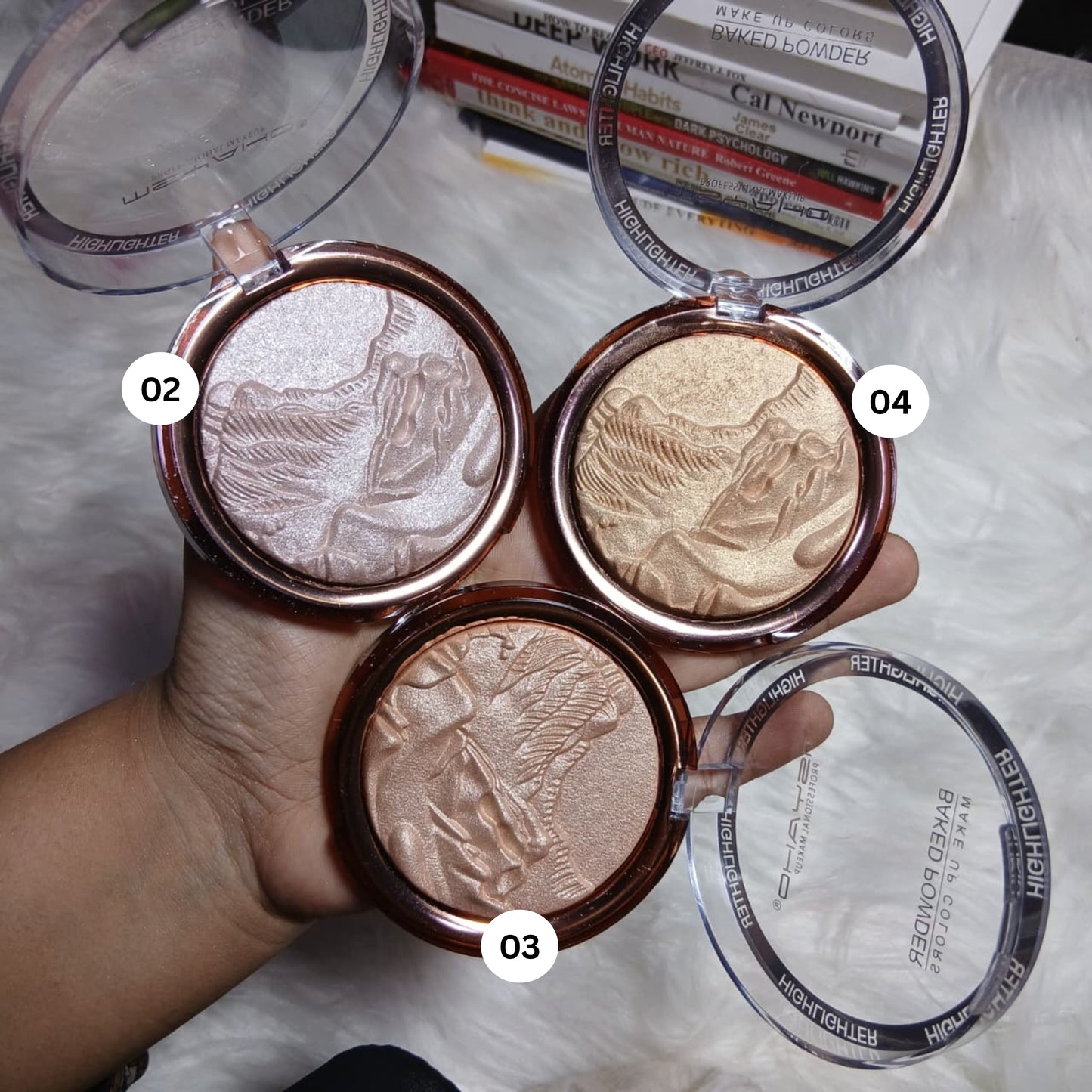 Baked Glow Highlighter Blush Powder Palette