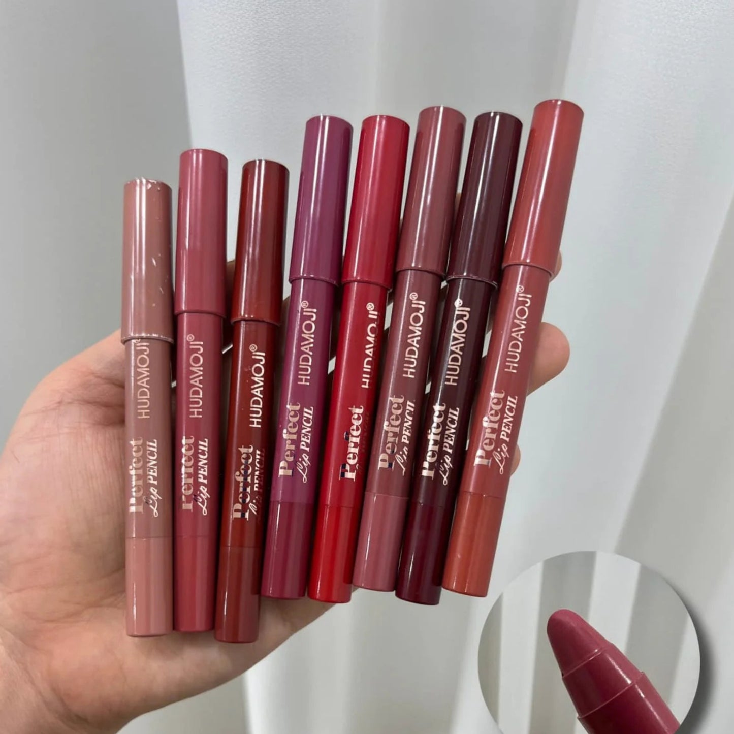 Hudamoji Lip Pencil Crayon Pefect Lip Pencil 8pcs Set