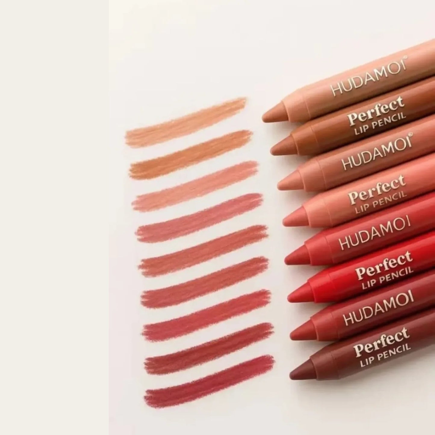 Hudamoji Lip Pencil Crayon Pefect Lip Pencil 8pcs Set