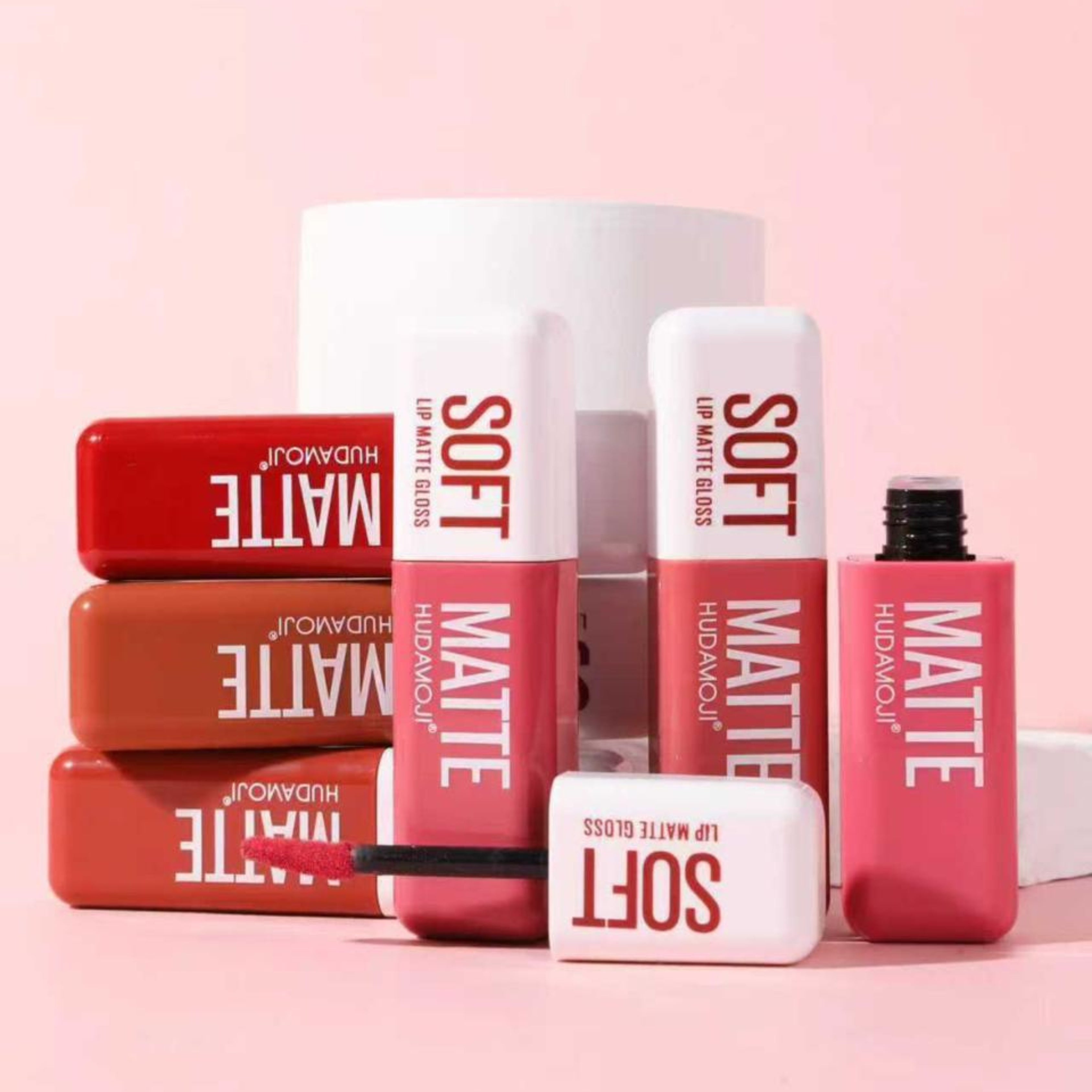 Hudamoji Soft Matte Lip Gloss Pack of 6