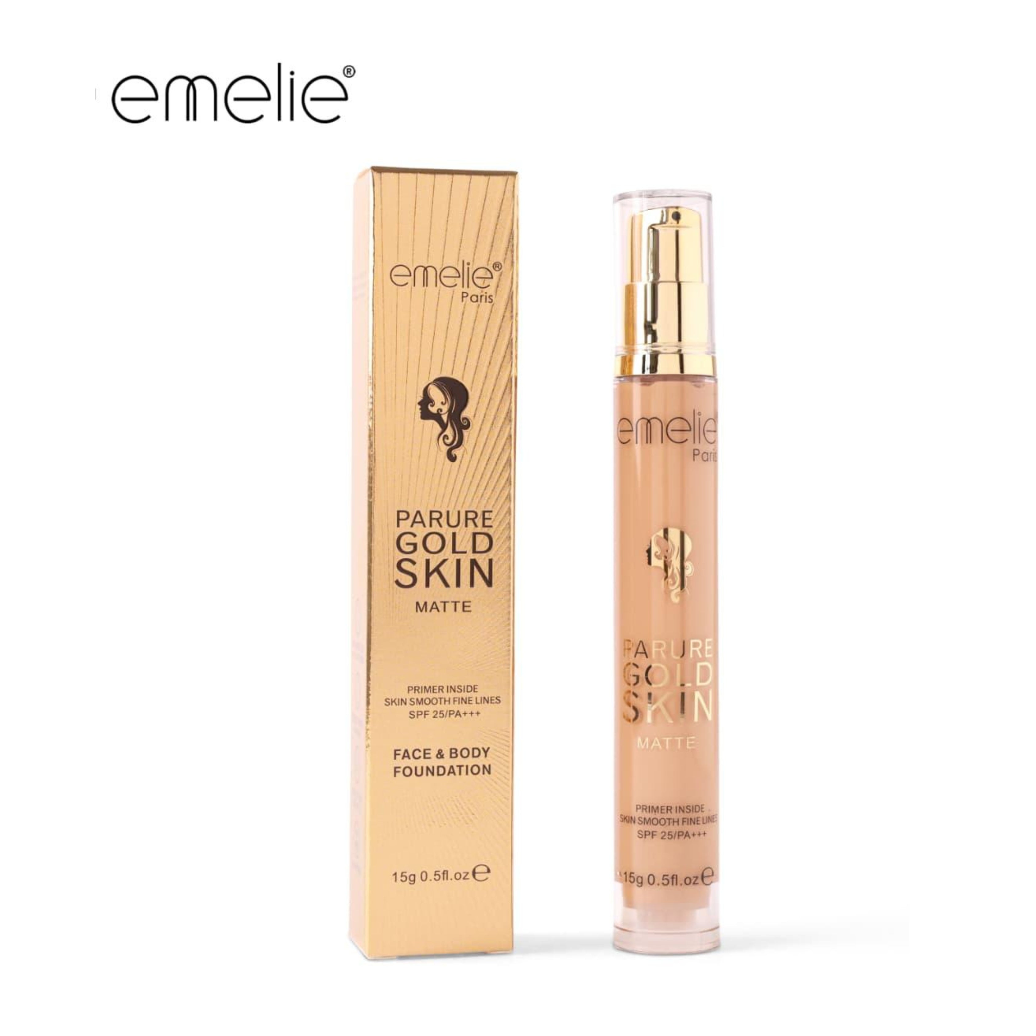 Emelie Parure Gold Skin Matte Foundation – Net 15g