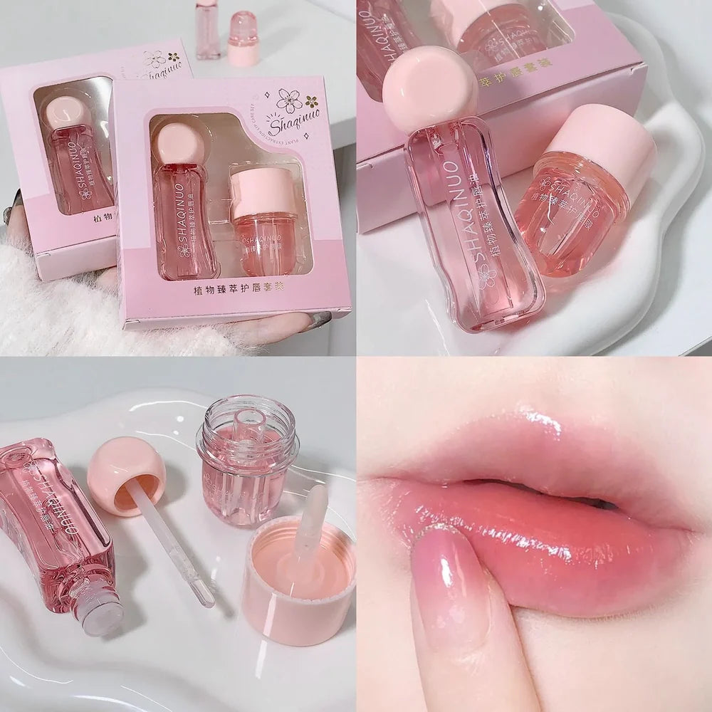 SHAQINUO 2 Pcs Lip Care Set