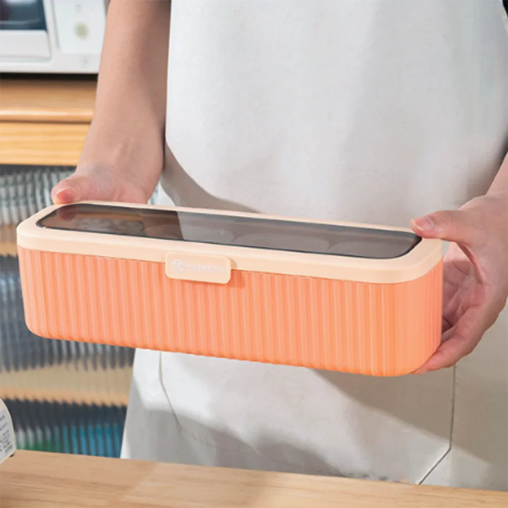 Multifunctional 4 Grids Spice Jar Seasoning Box With Moisture Proof Transparent Lid