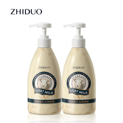 Zhiduo Goat Milk Deep Moisture Body Wash Moisturizing Body Cleanser Whitening Bath Body Wash Shower Gel Skin Cleaning Beautifying Fragrance Deep Moisturizing Body Wash