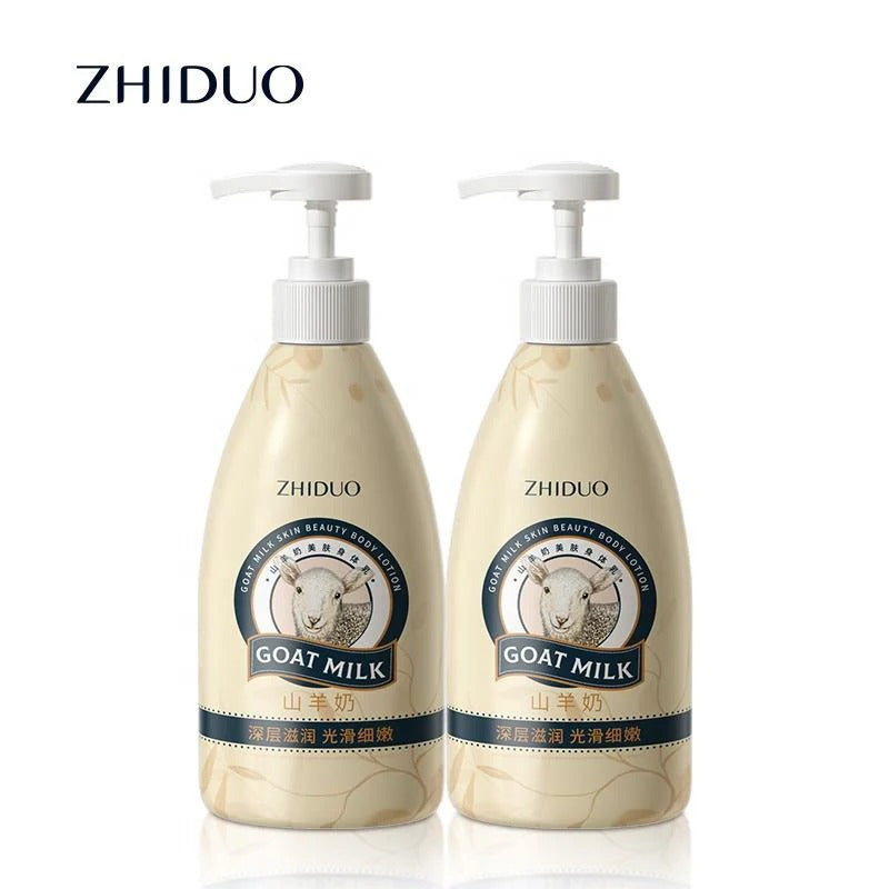 Zhiduo Goat Milk Deep Moisture Body Wash Moisturizing Body Cleanser Whitening Bath Body Wash Shower Gel Skin Cleaning Beautifying Fragrance Deep Moisturizing Body Wash