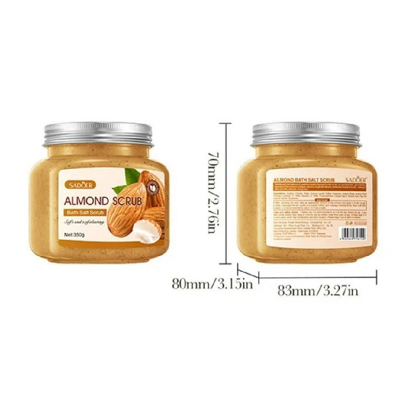 Sadoer Almond Scrub Soft And Exfoliating Bath Salt Scrub 350g