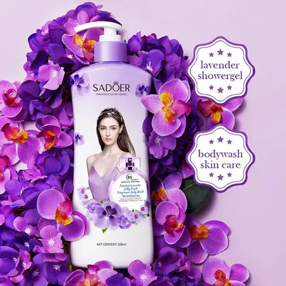 Sadoer Lavender Silky Freshen Fragrance Luxury Body Wash 500ml