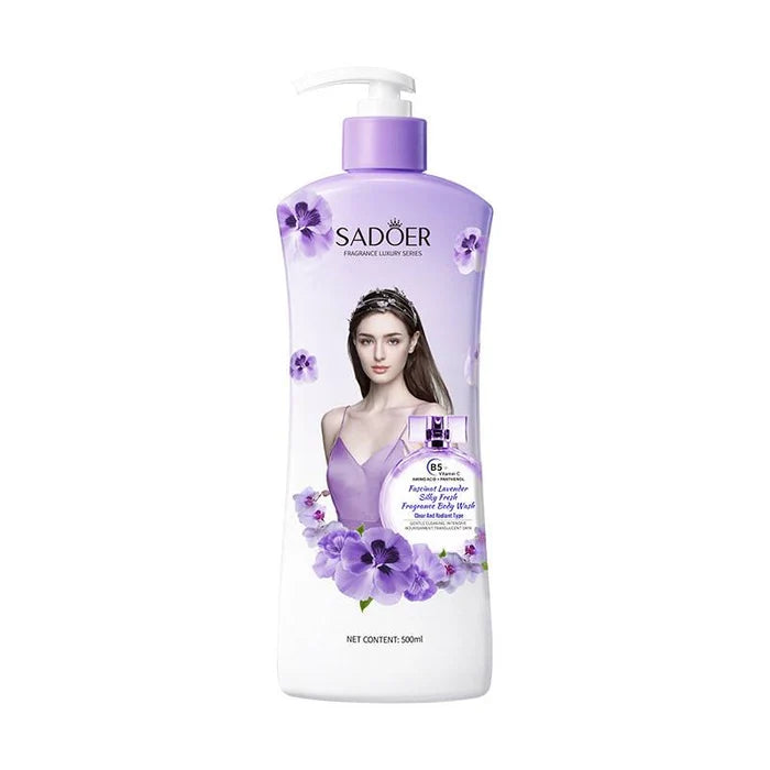 Sadoer Lavender Silky Freshen Fragrance Luxury Body Wash 500ml