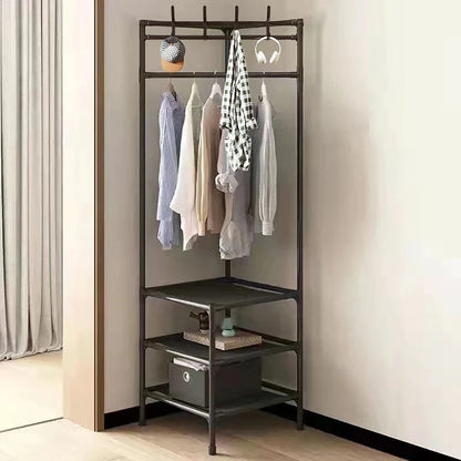 Multifunctional Space Efficient Wardrobe Corner Storage Rack Shelves Shoe Storage Clothes Hanging Organizer 0869