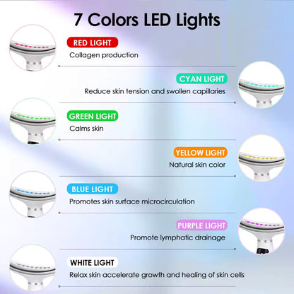 Face And Neck Beauty Device With 7 Colors Of LED Lighting, Vibration Massage, Neck Line Improvement, Double Chin Reduction, Neck Lifting Massager