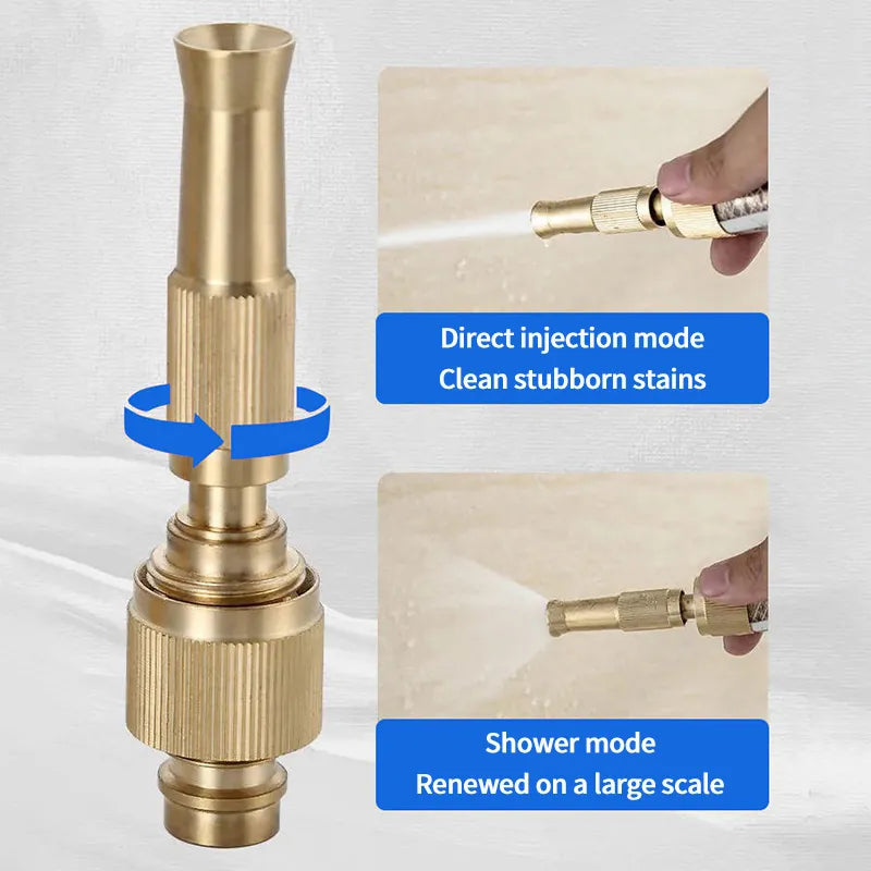 High Pressure Brass Nozzle Full Copper Material Integrated Direct Water Spray Nozzle Gun (high return)