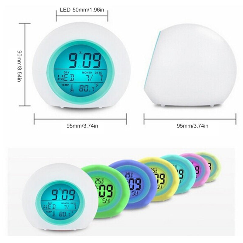 Cute Digital Alarm Clock Night Glowing