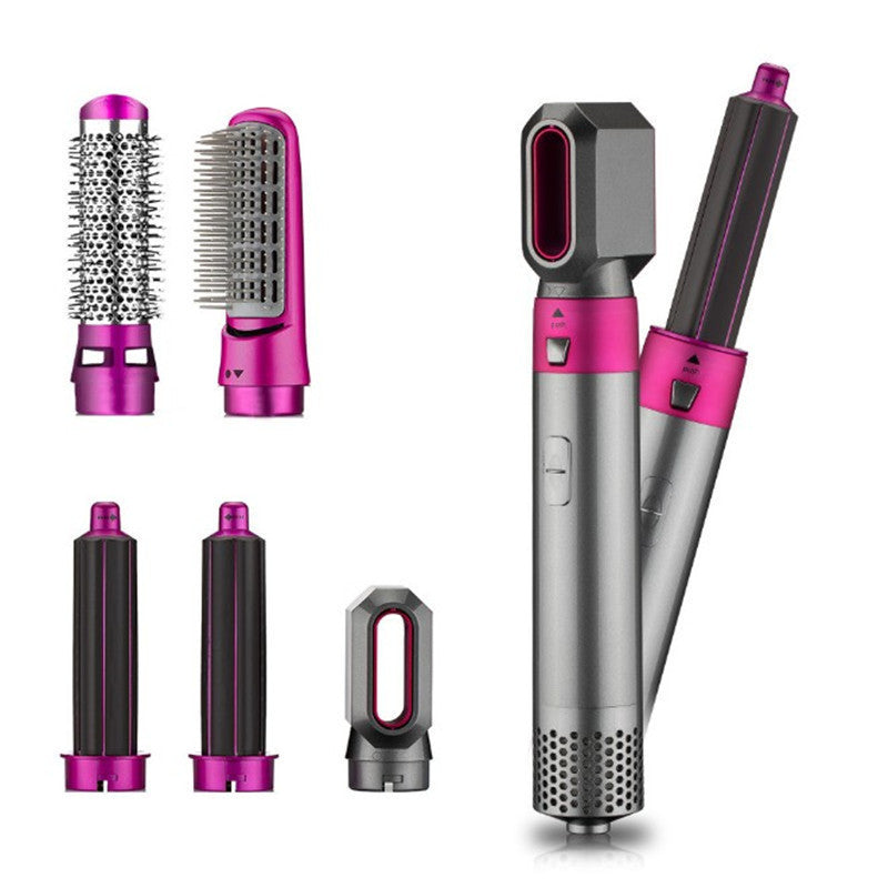 5 In 1 Hair Dryer Straightener Curler Electric Hair Comb Hair Curling Wand Detachable Brush
