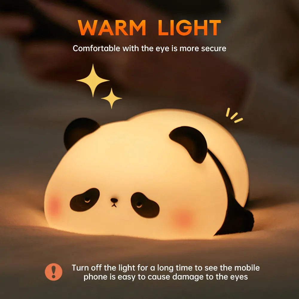 Cute Panda Silicon LED Lamp Light
