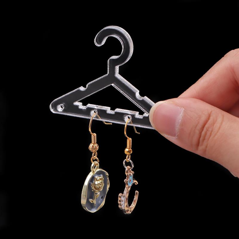 EARRING STAND ORGANIZER ACRYLIC WITH 8 MINI HANGERS