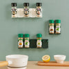 Silicone Rubber Self Adhesive Wall Mounted Spice Rack Stand With Sticker Kitchen Seasoning Storage Rack