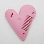 Children Heart Shaped Mini Hair Comb Layer Shaper Cutting Plastic Comb Razor Blades