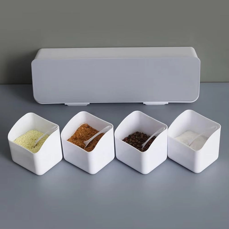 Wall-Mounted Salt Pepper Box Spice Jar Seasoning Box With Lid