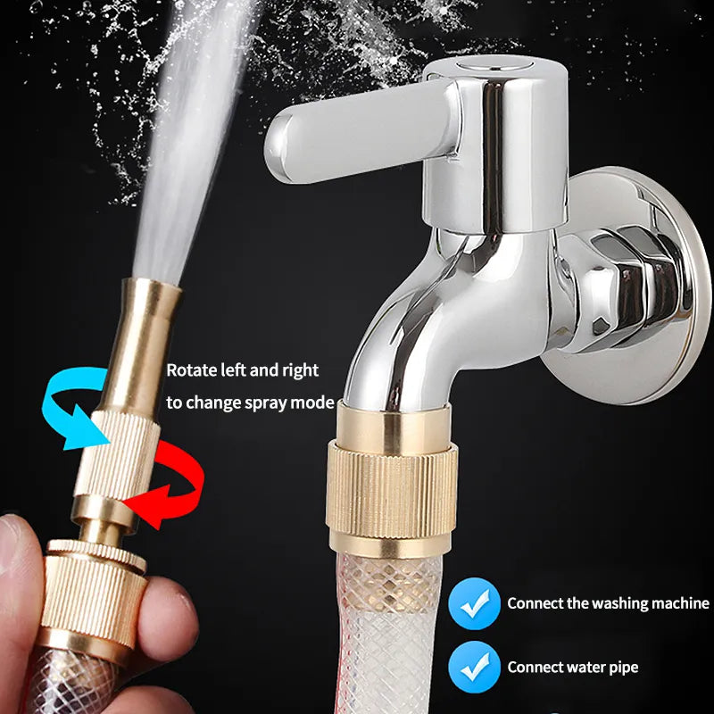 High Pressure Brass Nozzle Full Copper Material Integrated Direct Water Spray Nozzle Gun