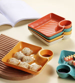 Square Dumpling 3Pcs Plate Set