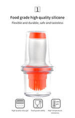 Extruded Silicone BBQ Oil Brush With Acrylic Bottle