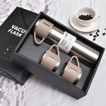 Stainless Steel Vacuum Flask Set 500ml Double Wall Thermos Set Vacuum Flask Gift Set With Double Lids Imported Quality