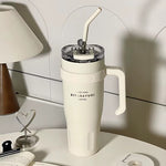 Nice Time Sitarayuri Coffee Stainless Steel Vacuum Insulated Tumbler With Lid Straw And Handle