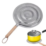 Gas Stove Flame Guard Heat Diffuser Simmer With Wood Handle