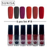 SUNISA Peel Off Nail Polish Pack Of 6