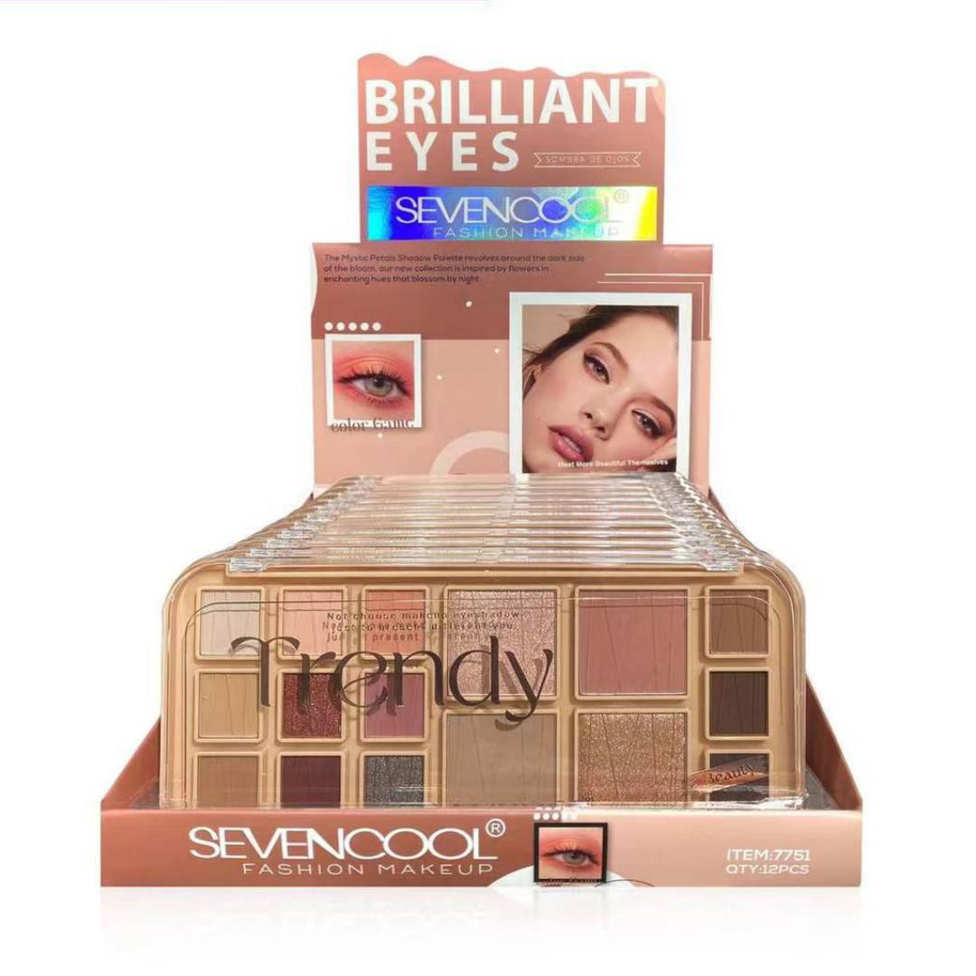 Seven Cool Brilliant Eyes Trendy Nude Eyeshadow Palette