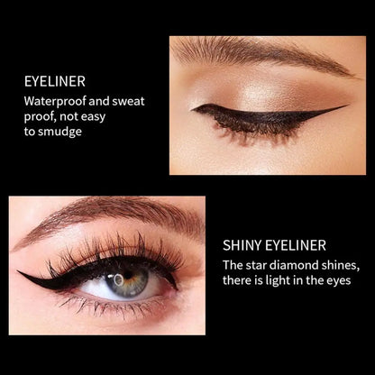 YANQINA Black Liquid Eyeliner Curl Mascara Quick Drying Waterproof