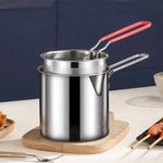 Stainless Steel Deep Frying Pot With Strainer