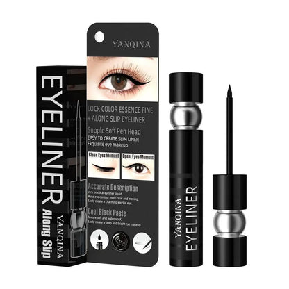 YANQINA Black Liquid Eyeliner Curl Mascara Quick Drying Waterproof