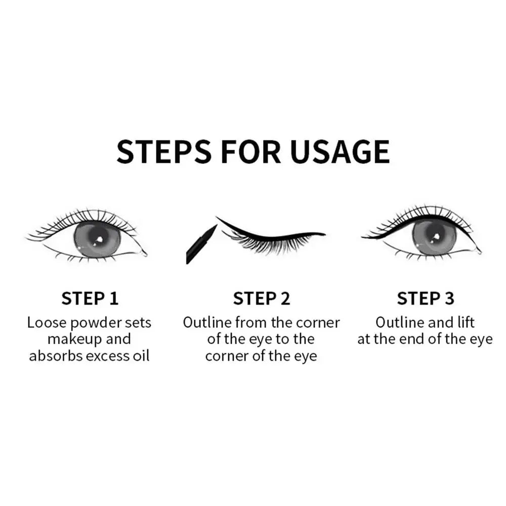YANQINA Black Liquid Eyeliner Curl Mascara Quick Drying Waterproof