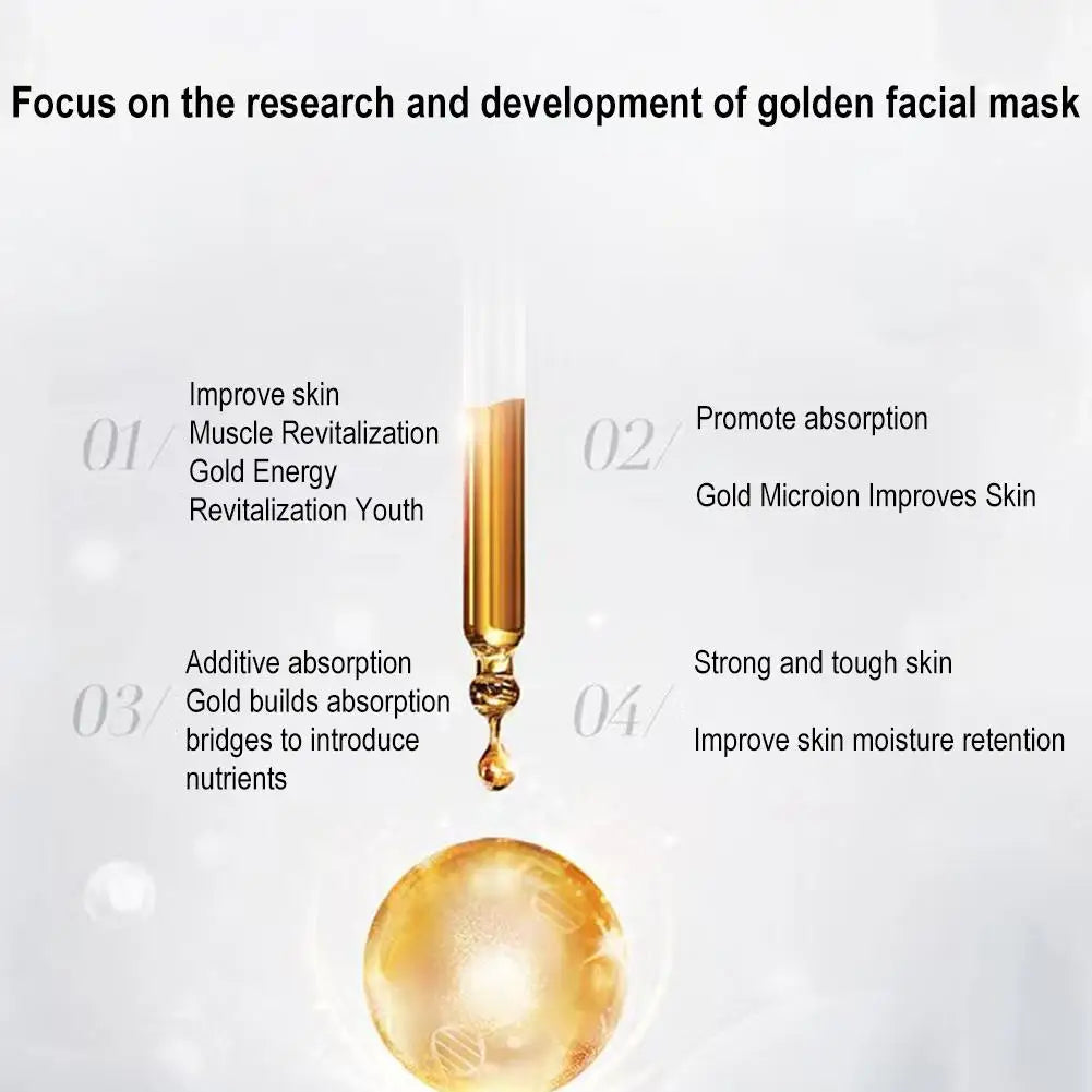 Retinol Gold Facial Mask Tear Off Mud Film Moisturizing Skin Care 100g