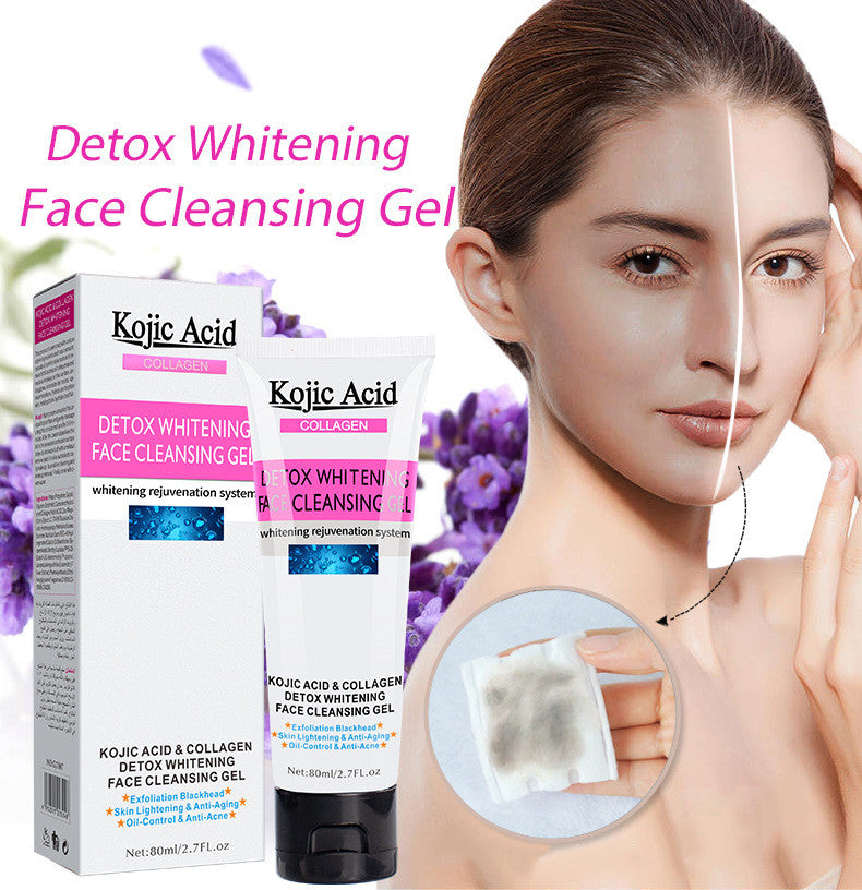 Kojic Acid Collagen Detox Whitening Face Cleansing Gel