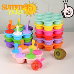 DIY Mini Silicone Popsicle Ice Cream Ice Lolly Mold With Colorful Plastic Sticks