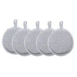 Double Side Reusable Silver Wire Dish Washer Sponge Dish Wash Pad Pack of 10