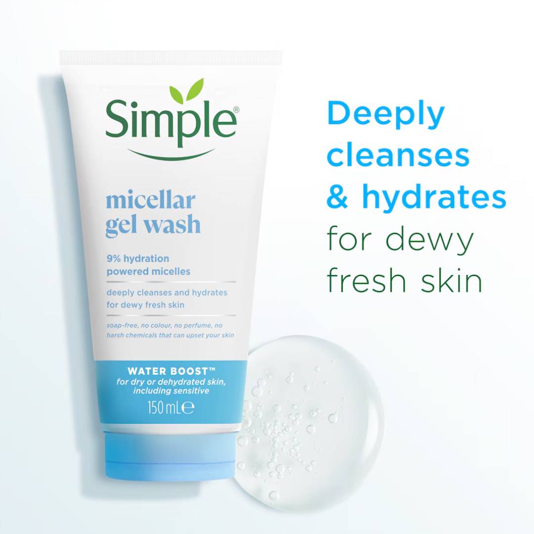 Simple Water Boost Micellar Facial Gel Wash 150ml