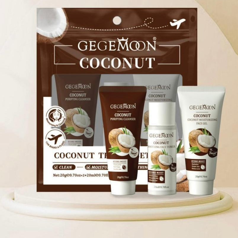 Gegemoon Coconut Skin Care Travel Set 3Pcs Set