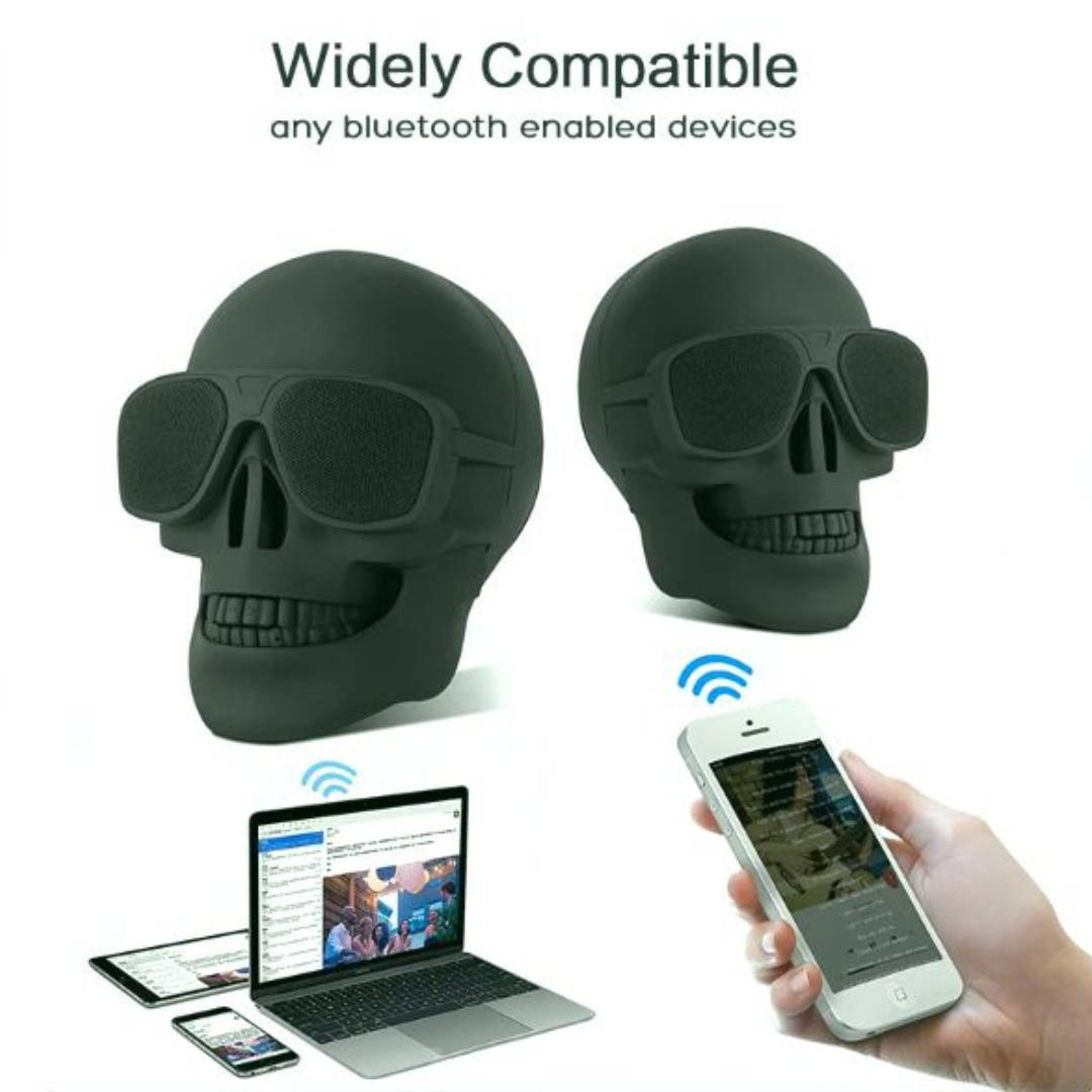 Portable Wireless Bluetooth 5.2 Skull Head Bass Stereo Speaker Skull Speaker