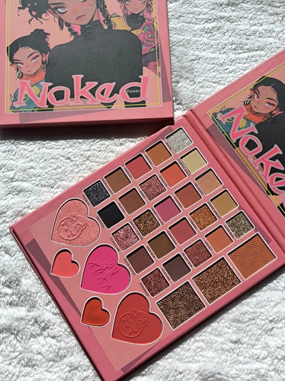 Naked Flower Premium Full Face Makeup Palette with Eyeshadows, Blush & Shimmers